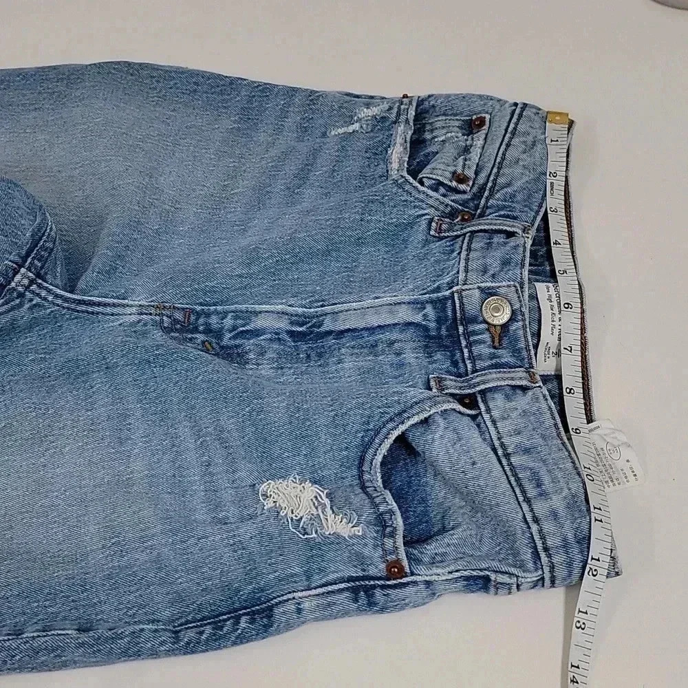Abercrombie & Fitch Ultra High Rise Kick flare distressed jeans - Picture 8 of 13